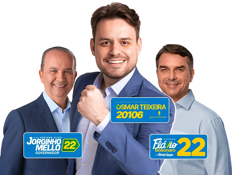 Osmar Teixeira ao lado dos aliados de chapa